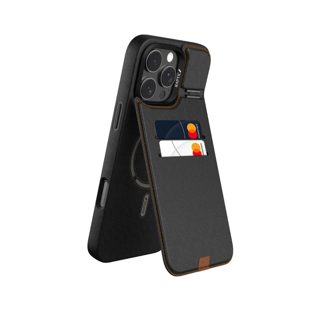 iPhone 16 Pro Max 6.9 Doria Raptic Slim Magsafe Card Wallet Kickstand Series