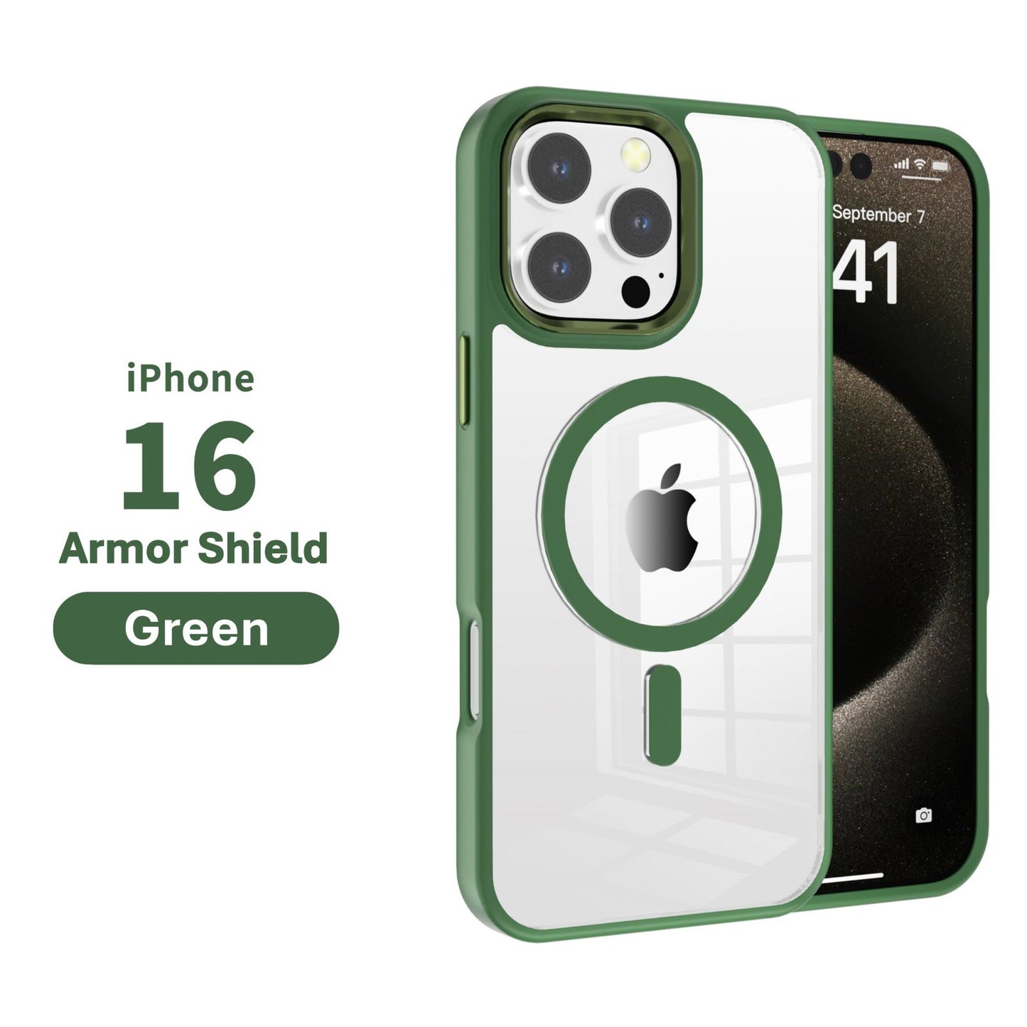 iPhone 16 6.1 Armor Shield Magsafe Series Hard Case