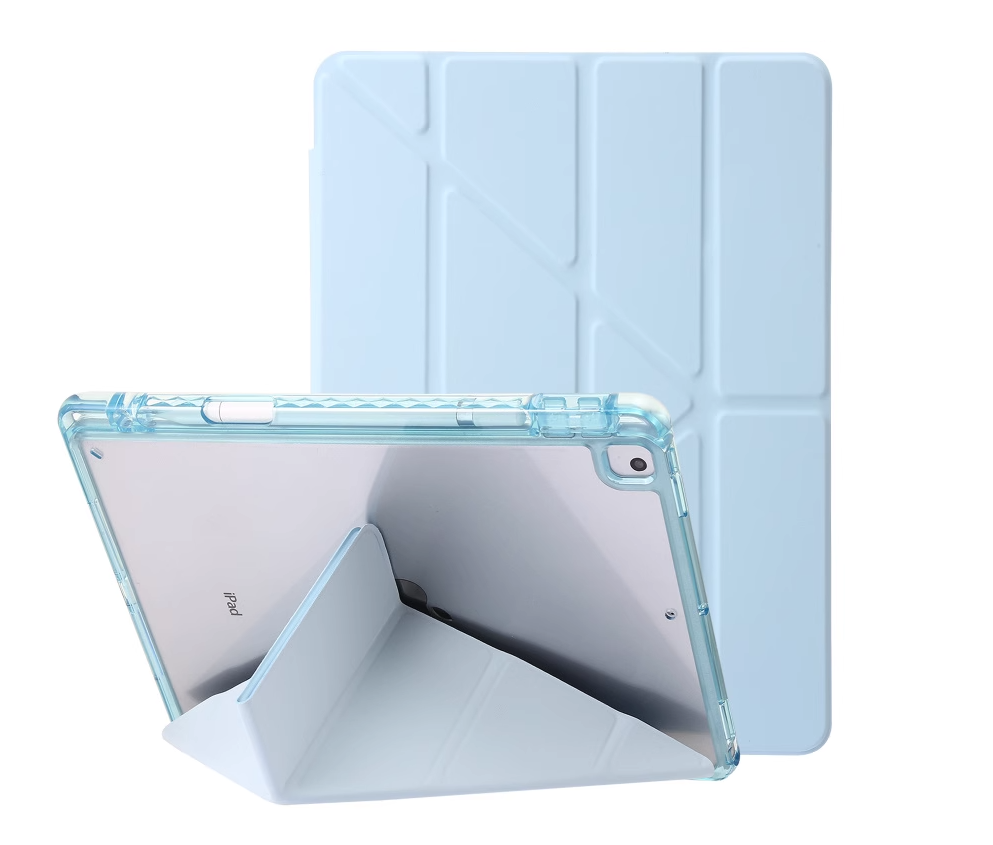 iPad Air 13 2024/iPad Pro 12.9 2018/2020/2021 Acrylic Smart Tri-Folio Case with Pencil Holder