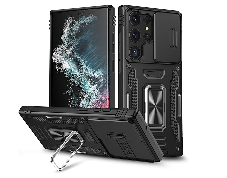 SAM S911 Galaxy S23 Protective Ring Holder Back Camera Protection Case