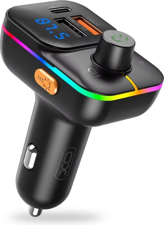 XO BCC09 Smart Bluetooth MP3 with TF Card Slot + PD 25W Transmitter Car Charger