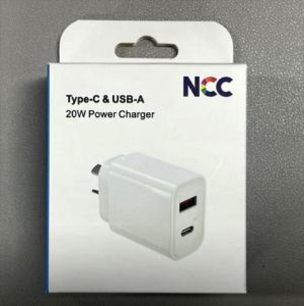 20W QC3.0 USBA & USB-C PD Power Adapter