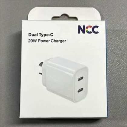 20W Dual USB-C PD Power Adapter