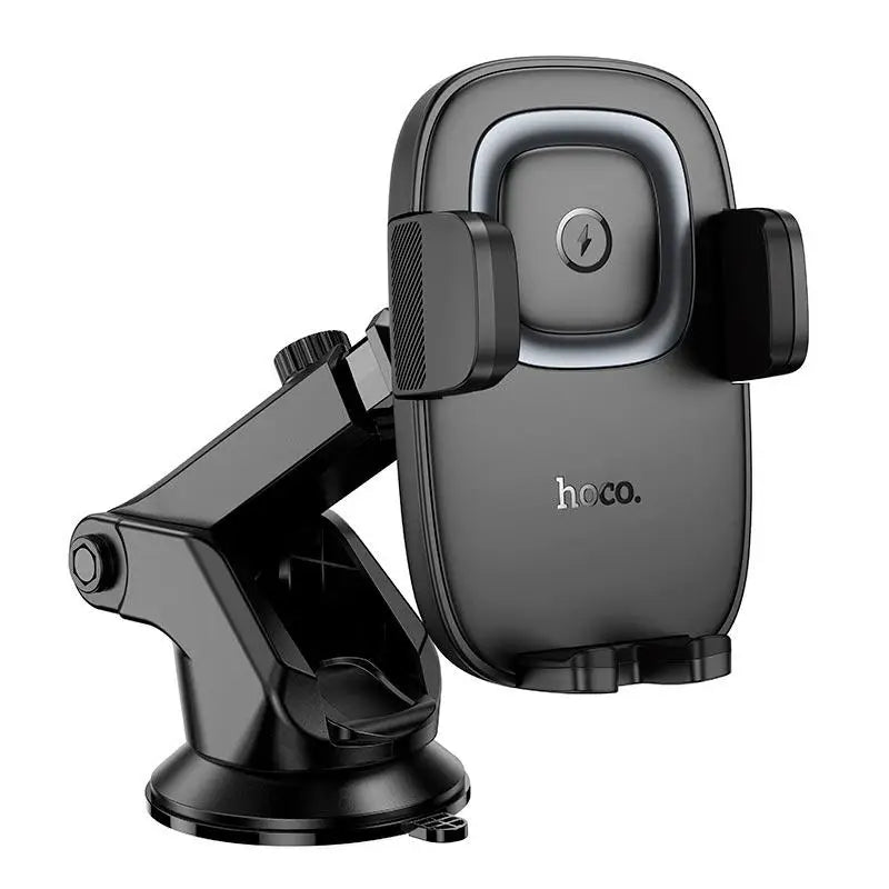 HOCO HW32 Crown Push Type Wireless Charging Center Console Car Holder