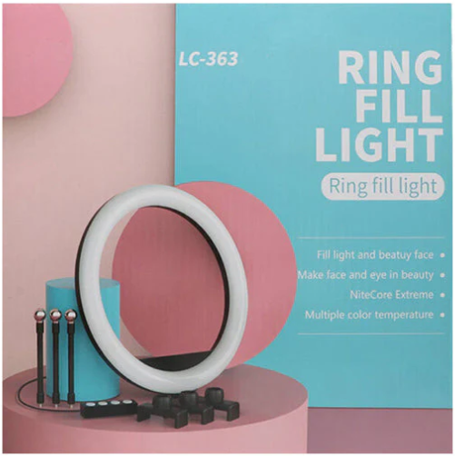 36cm/14inch LC-363 Ring Fill Light for Live Telecast with 3 Holders