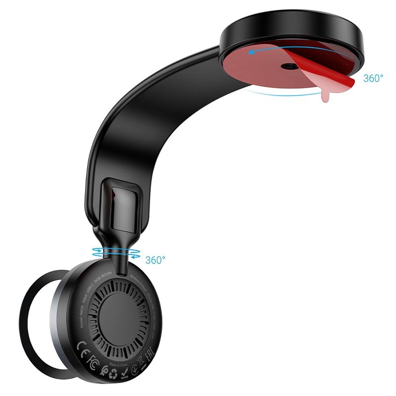 HOCO HW29 Toterm Ring Magnetic Wireless Charging Center Console Car Holder