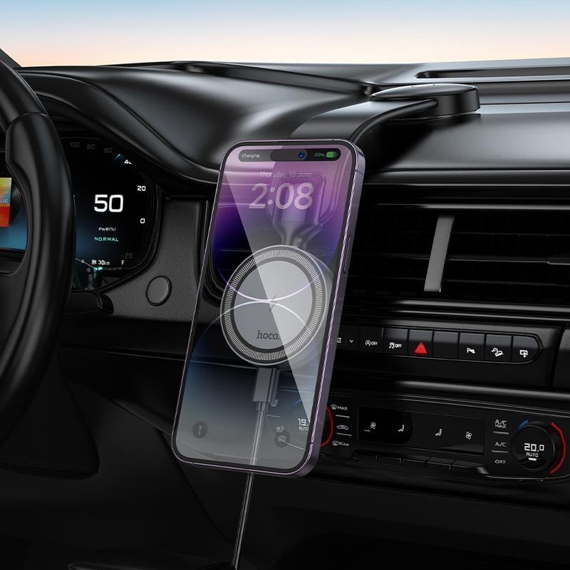 HOCO HW29 Toterm Ring Magnetic Wireless Charging Center Console Car Holder