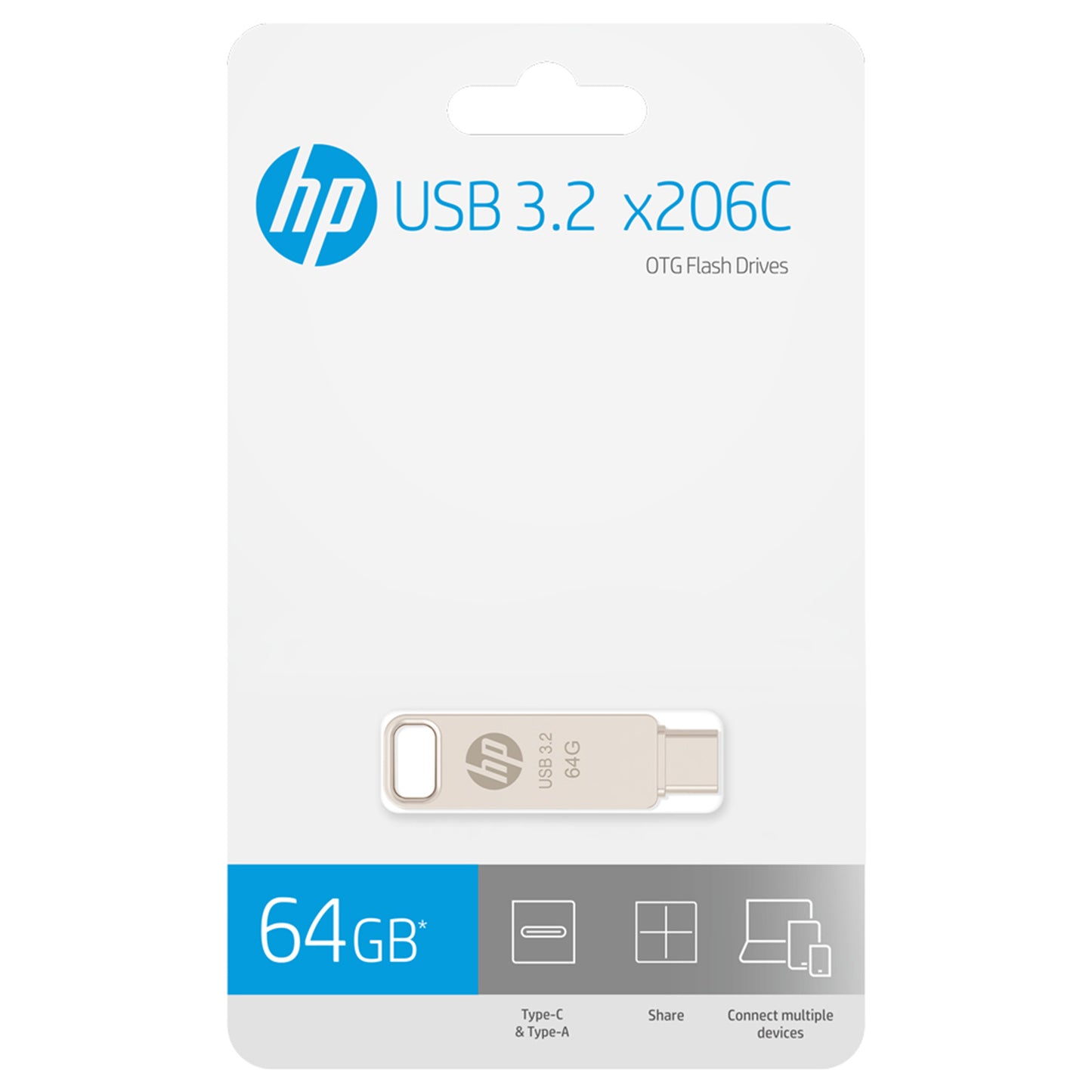 32GB HP x206C OTG USB-C 3.2 Flash Drive