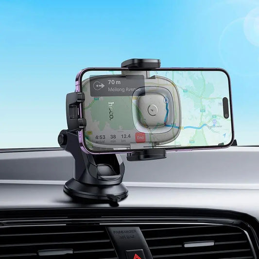 HOCO HW32 Crown Push Type Wireless Charging Center Console Car Holder
