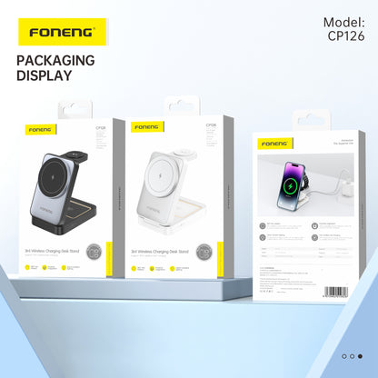 FONENG CP126 3 in 1 Foldable Magnetic Wireless Charging Stand 15W