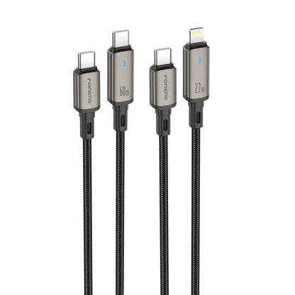 FONENG XS12 Auto Power-Off Aluminum Alloy Head Braided Cable