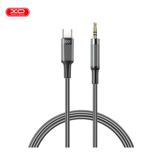XO NB-R279B Type-C to 3.5mm Brushed Clear AUX Audio Cable