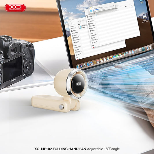 XO MF102 Handheld/Folding Desktop/Neck Digital Fan 4000mAh