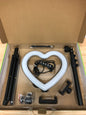 26cm/10inch JM-26 Heart-Shaped RGB LED Ring Light with Phone Holder & 1.3M Stand Set