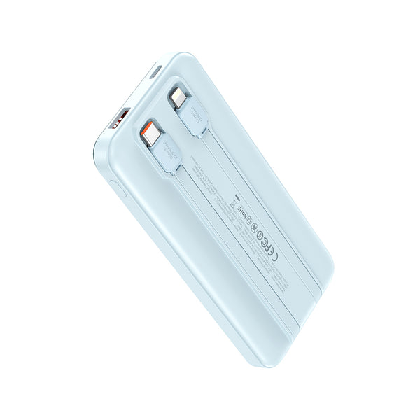 XO PR248 Digital Display Power Bank with Built-in Cables 10000mAh