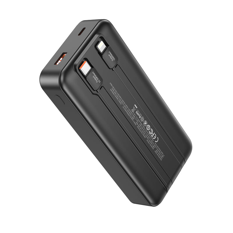 XO PR249 Digital Display Power Bank with Built-in Cables 20000mAh