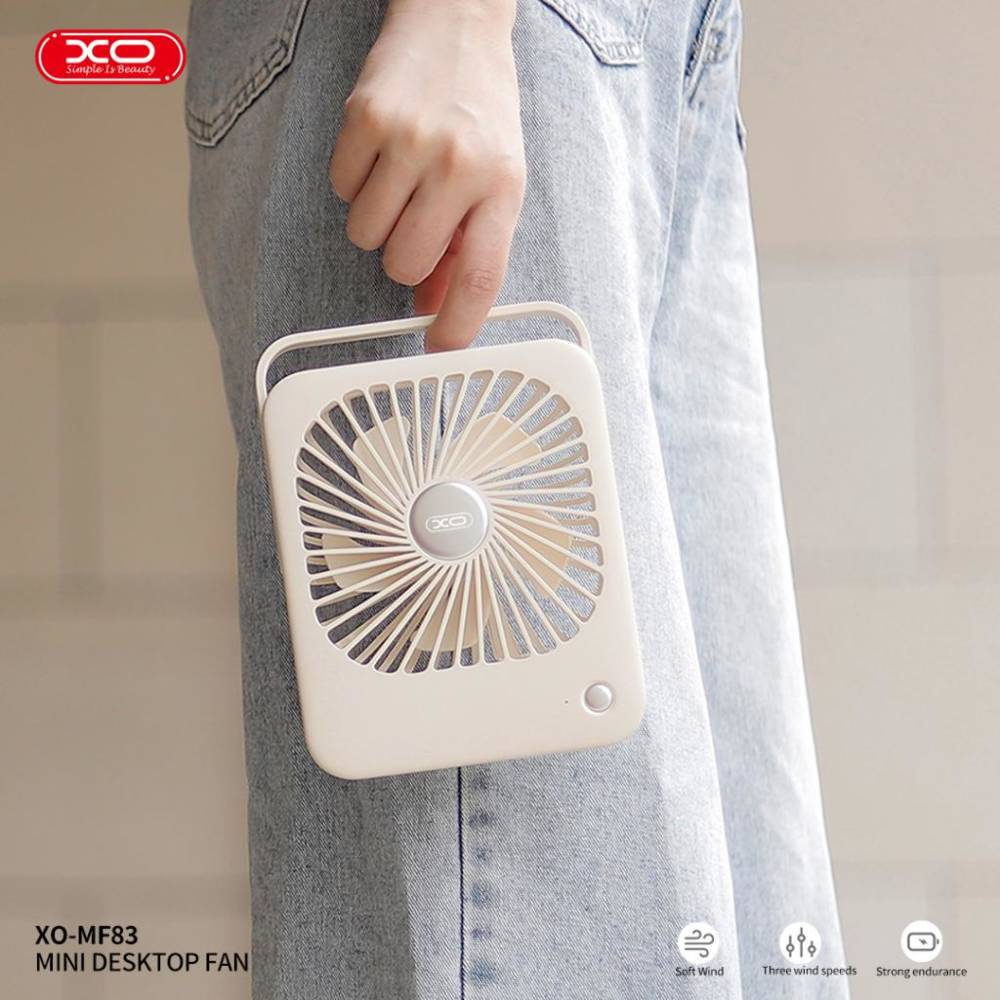 XO MF83 Thin Desktop Folding/Hangable Fan 2000mAh