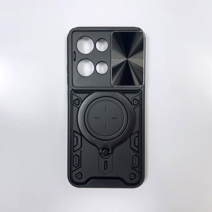 OPPO Reno13 5G Armor Shockproof Slide Camera Cover Ring Holder Case