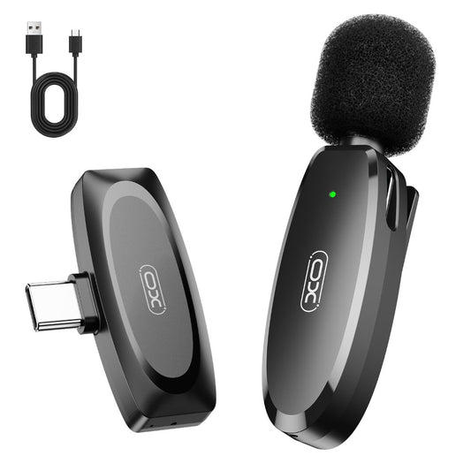 XO MKF08A Type-C Wireless Collar Clip Microphone