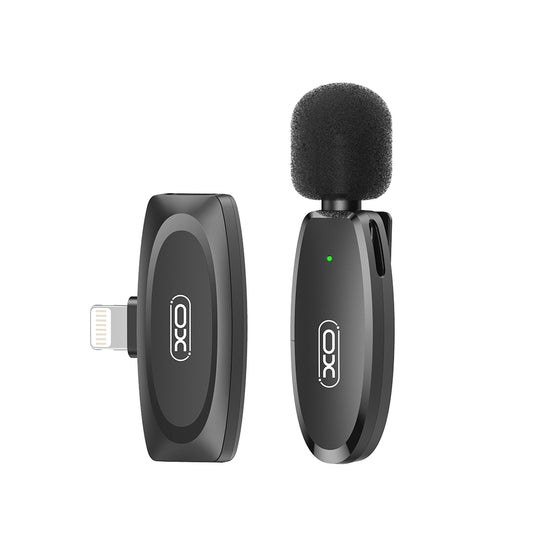 XO MKF08B Lightning Wireless Collar Clip Microphone