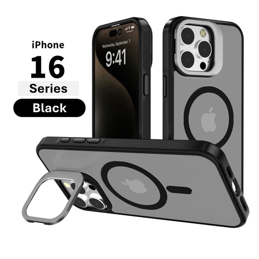 iPhone 16 6.1 Frosted Matte Magsafe Case with Stash Stand