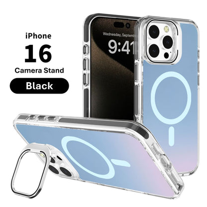 iPhone 16 Plus 6.7 Iridescent Matte Magsafe Case with Stash Stand