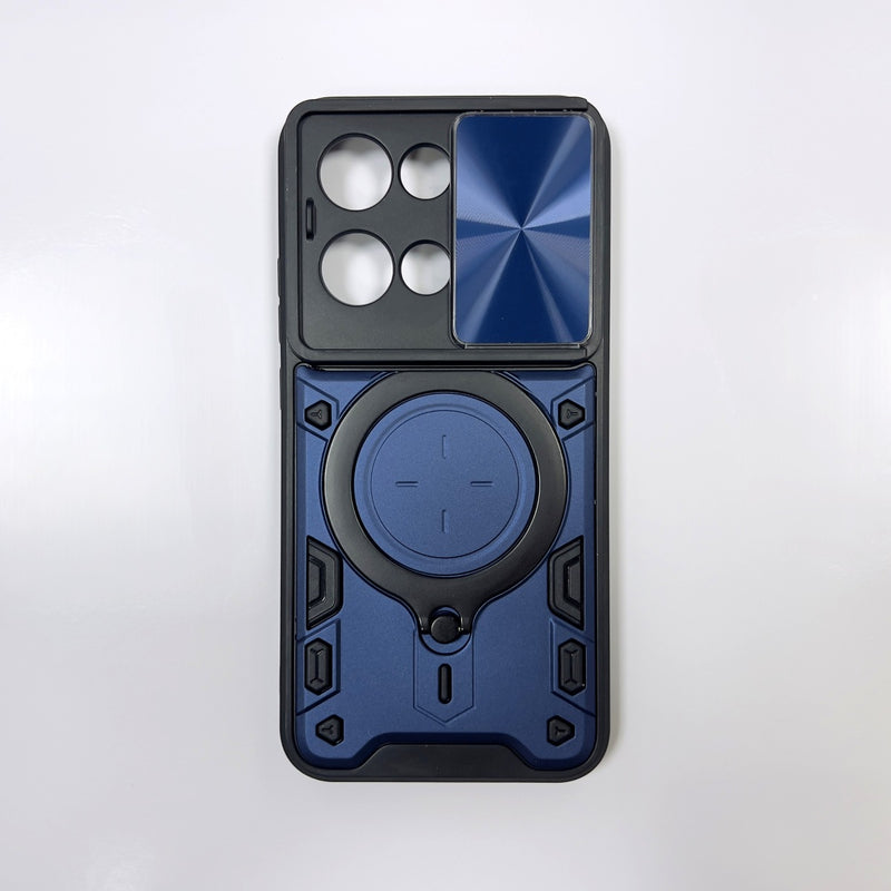 OPPO Reno13 5G Armor Shockproof Slide Camera Cover Ring Holder Case