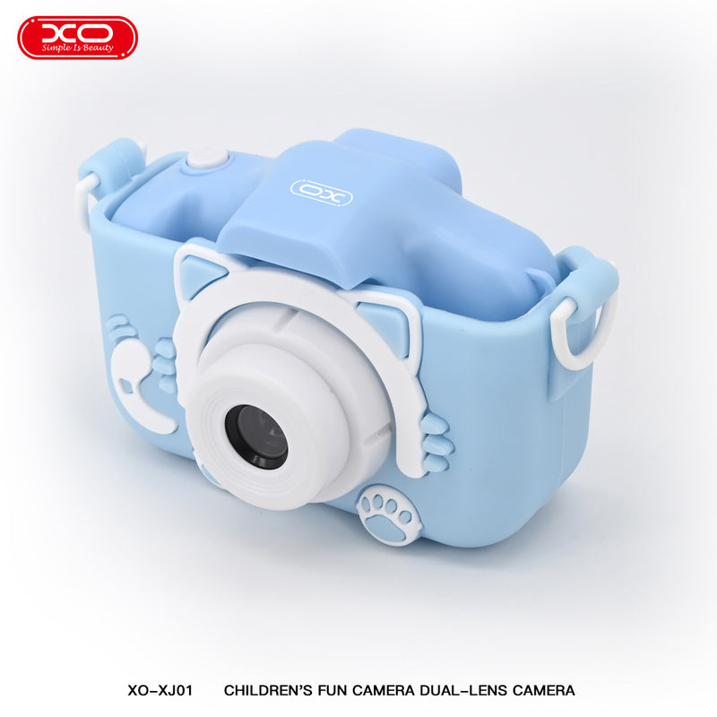 XO XJ01 Cartoon Dual Lens Children Camera Comes with Silicone Cover