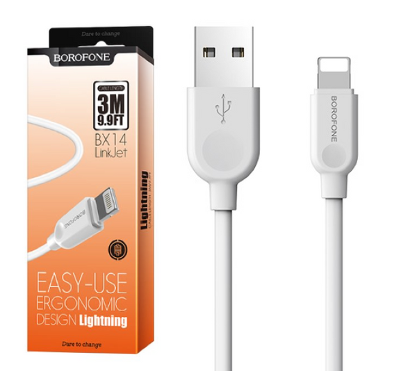 Borofone BX14 LinkJet Lightning USB Cable 3M