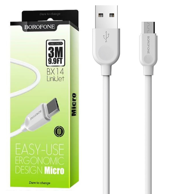 Borofone BX14 LinkJet Micro USB Cable 3M