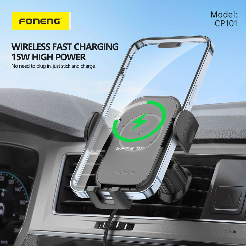FONENG CP101 Wireless Charging Air Vent Car Holder 15W