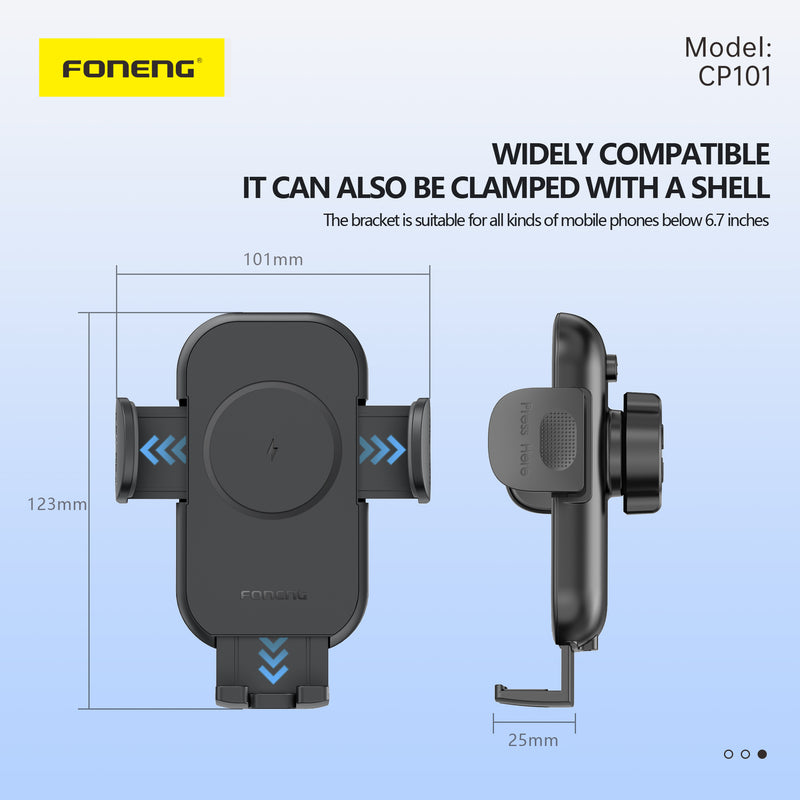 FONENG CP101 Wireless Charging Air Vent Car Holder 15W