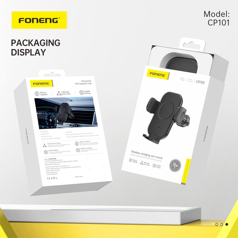 FONENG CP101 Wireless Charging Air Vent Car Holder 15W