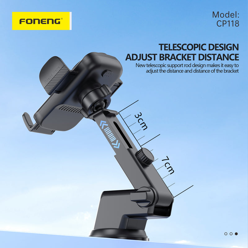 FONENG CP118 Wireless Charging Center Console Car Holder 15W