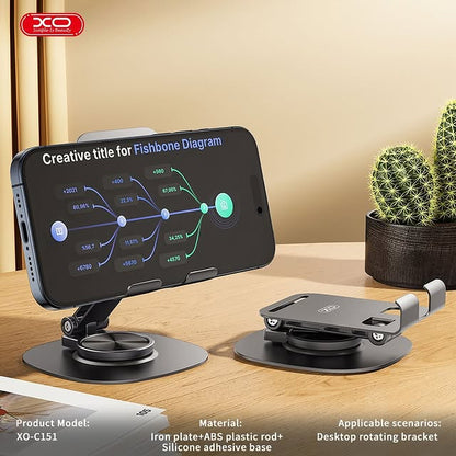 XO C151 Metal 360 Rotating Desktop Phone Holder