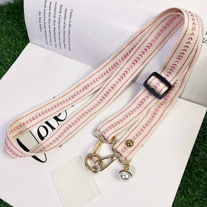 Crossbody Phone Adjustable Arrow Design Straps with Pearl