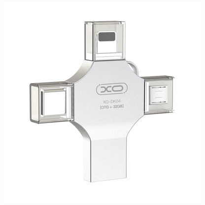 XO DK04 256GB USB2.0 4 in 1 Lighting Flash Drive Disk