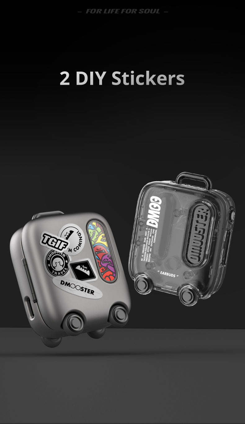 DMOOSTER D03 Transparent Suitcase TWS Wireless Earphones