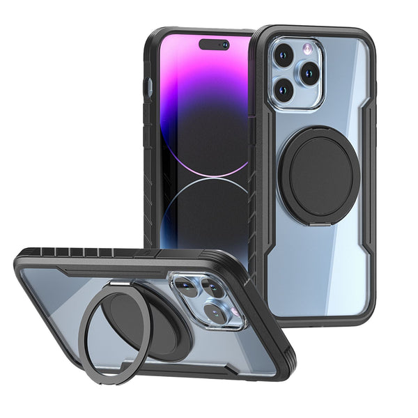 iPhone 16 6.1 Defense Magsafe with 360 Rotation Ring Holder Case