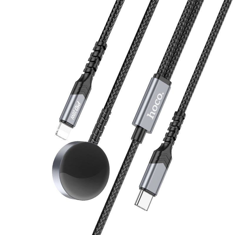 HOCO CW54 2 in 1 USB-C to Lightning & iWatch Charging Cable