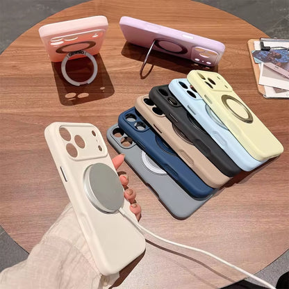 iPhone 17 Air 6.5 Liquid Silicone Camera Bracket with Magnetic Case