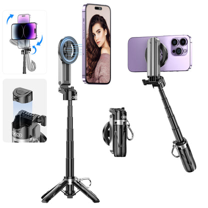 XO SS22 4 in 1 Magnetic Multi-Function Mini Bluetooth Selfie Stick