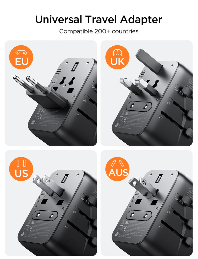Joyroom JR-TCW01 Universal Travel Adapter (For Overseas Use)