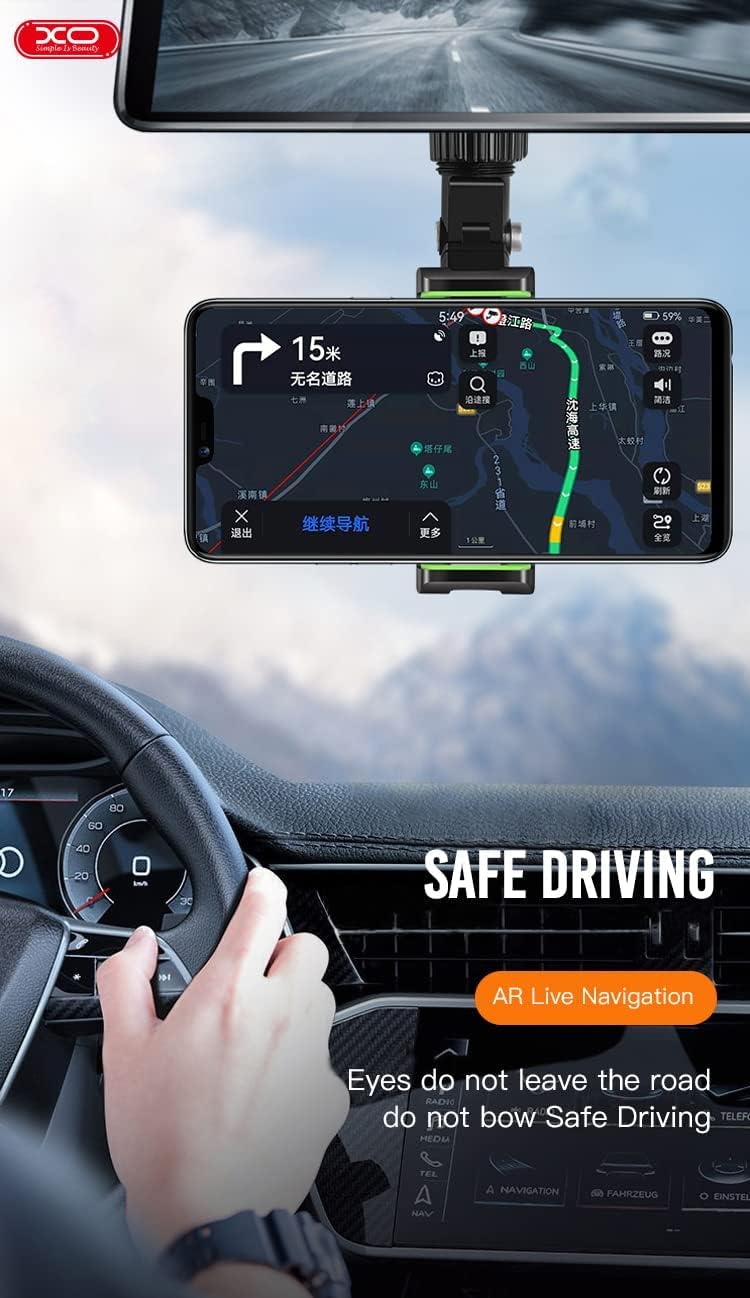 XO C107 Car Rearview Mirror Multifunctional Rotatable Car Holder