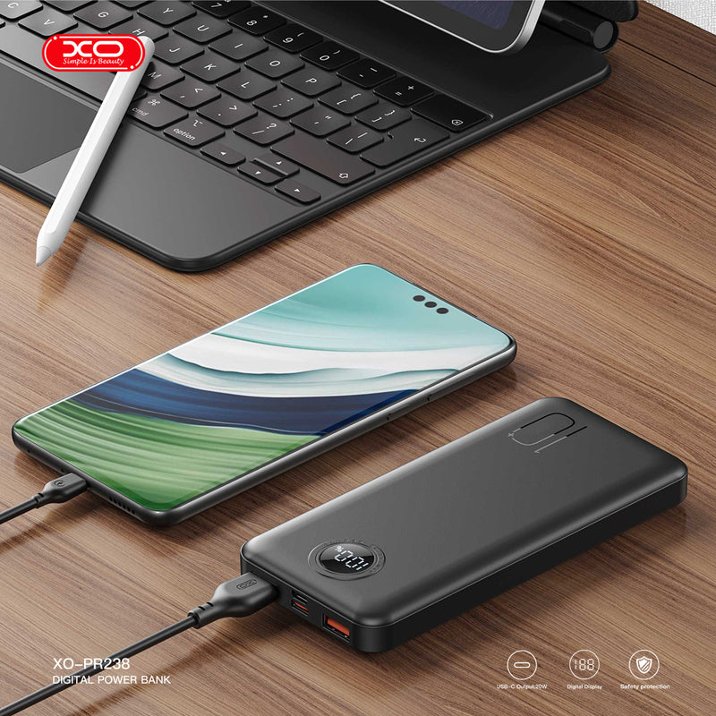 XO PR238 Digital Display 22.5W Power Bank 10000mAh