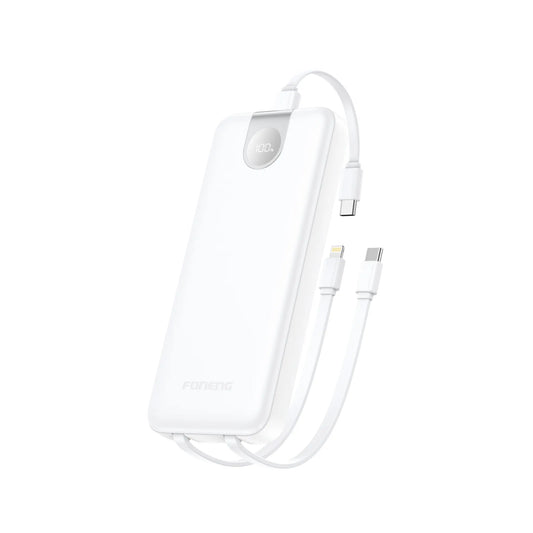 FONENG Power Bank 22.5W with 3 Built-in Cables