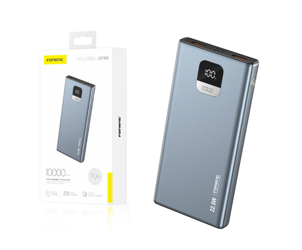 FONENG GT100 Power Bank 22.5W & 3 Outputs 10000mAh