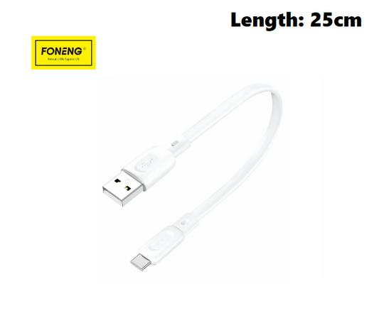 FONENG X107 Type-C Silicone Flat Cable 25CM
