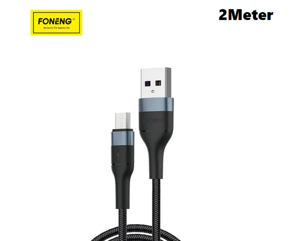 FONENG X51 Micro Spiral Weaved 3A USB Cable 2M