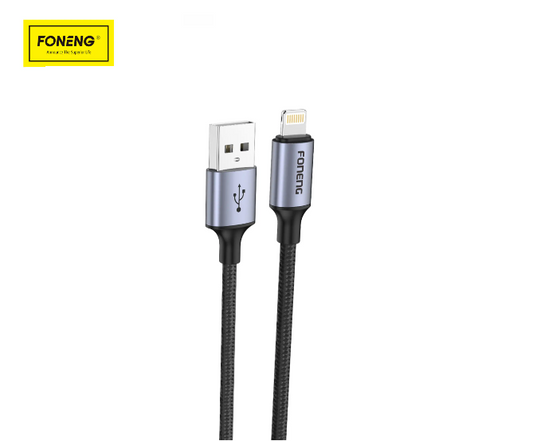 FONENG X95 Lightning Metal Head Braided USB Cable 1.2M